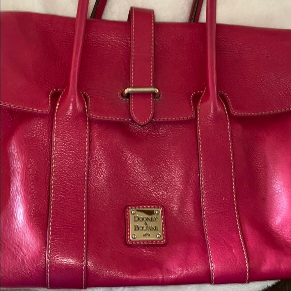 Dooney & Bourke Pink Leather Tote Bag